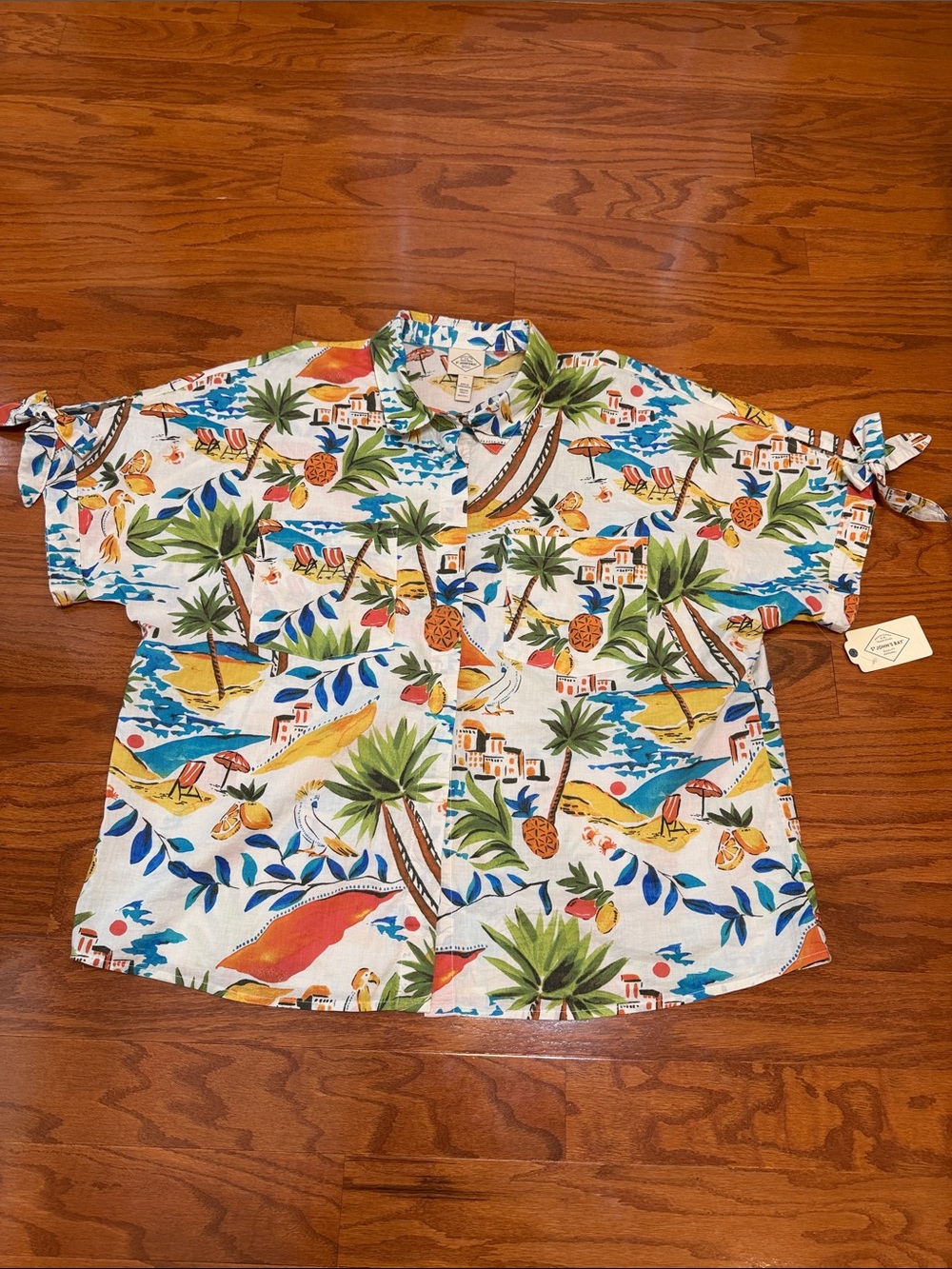 St. John's Bay Tropical Button-Down Shirt